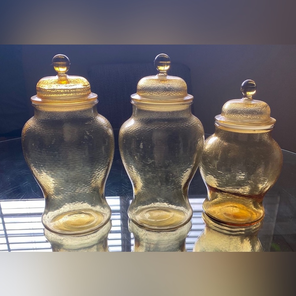 Vintage Indiana Glass Apothecary Jars